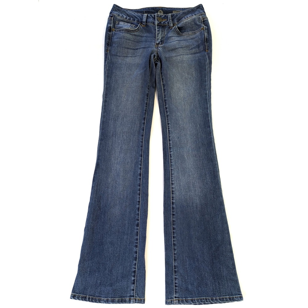 SO Bootcut Jeans Womens 1 Medium Wash Denim Blue Low Rise JG61D005R
